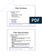 Analog Filter Synthesis