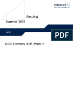 Mark Scheme (Results) Summer 2010: IGCSE Chemistry (4335) Paper 1F