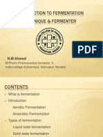 Introduction To Fermentation Technique & Fermenter: N.M Ahmed