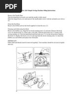 Singer Sewing Machine 2263 Oiling Guide