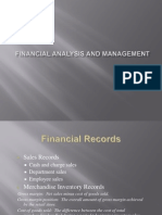 Retail financial records and profitability metrics