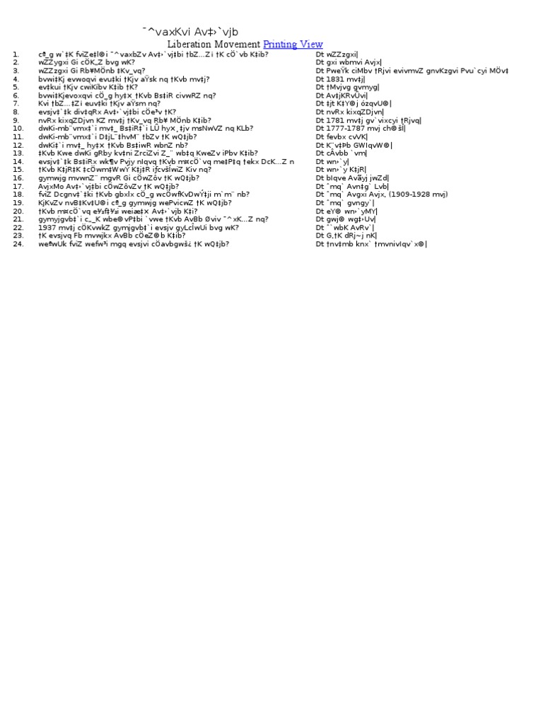 Libaration Movement in | PDF