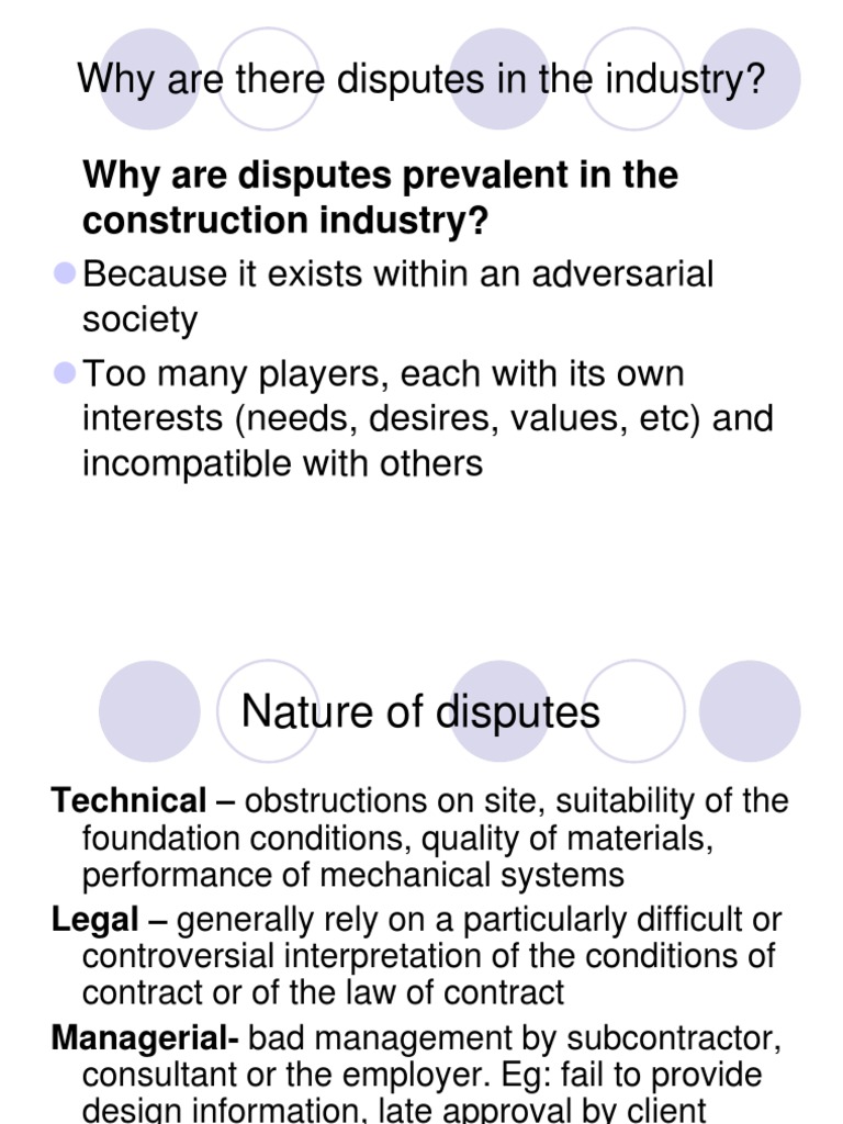 Dispute Resolution in Construction Law | PDF | Arbitral Tribunal ...