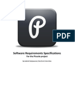 Software Requirements Specifications: For The Piccolo Project