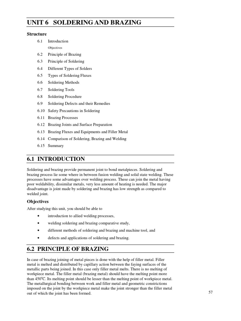 Welding, Brazing & Soldering PDF PDF Soldering Solder