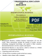International Business: Presentation On Cultural Globalization in The Context of International Business