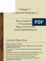 Corporate Strategies I: Moses Acquaah, Ph.D. 377 Bryan Building Phone: (336) 334-5305 Email: Acquaah@uncg - Edu
