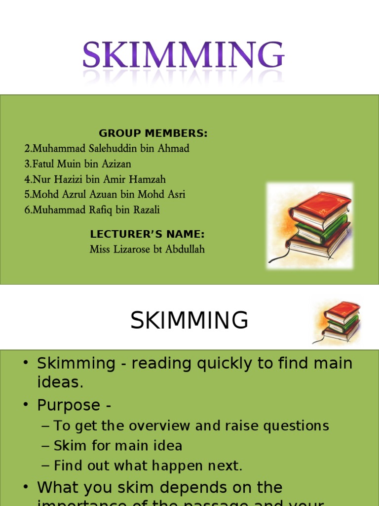 Skimming Speed Reading Human Communication