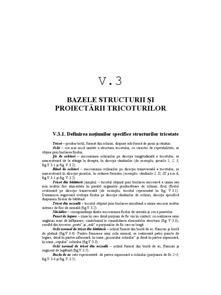 Bazele Tehnologiei Tricoturilor | PDF