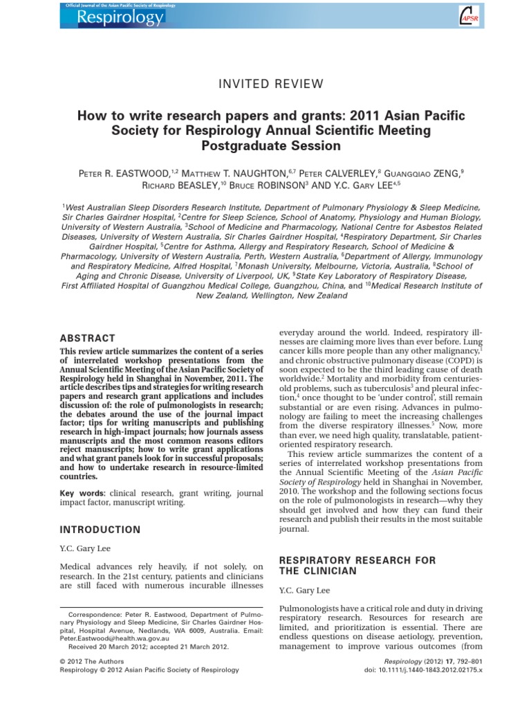 How to Write a Paper 2012 Clinical Trial Medicine