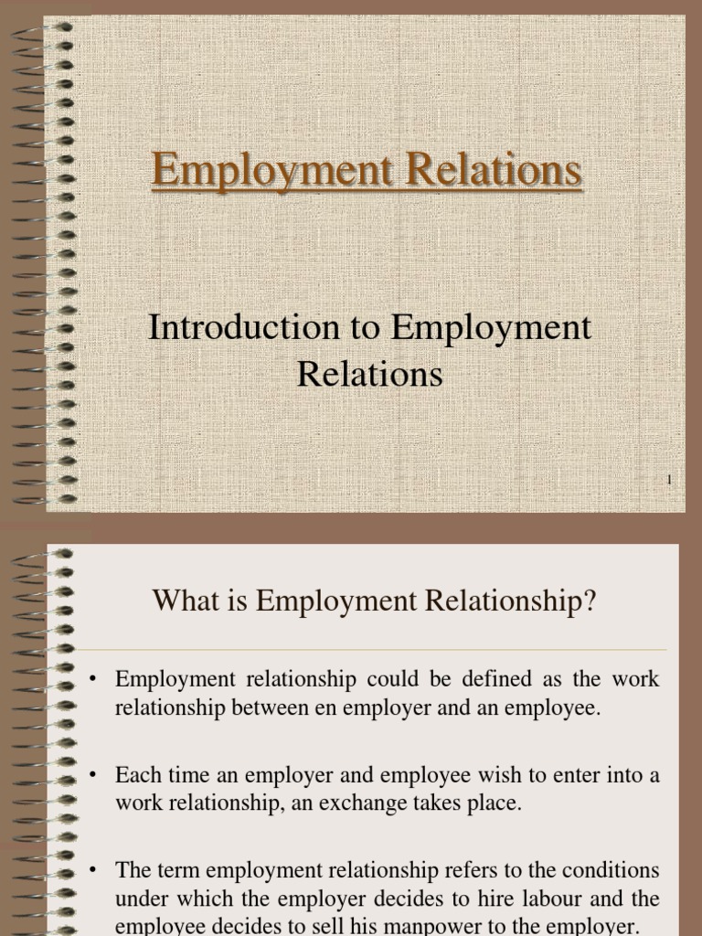 Introduction To Employment Relationships | PDF