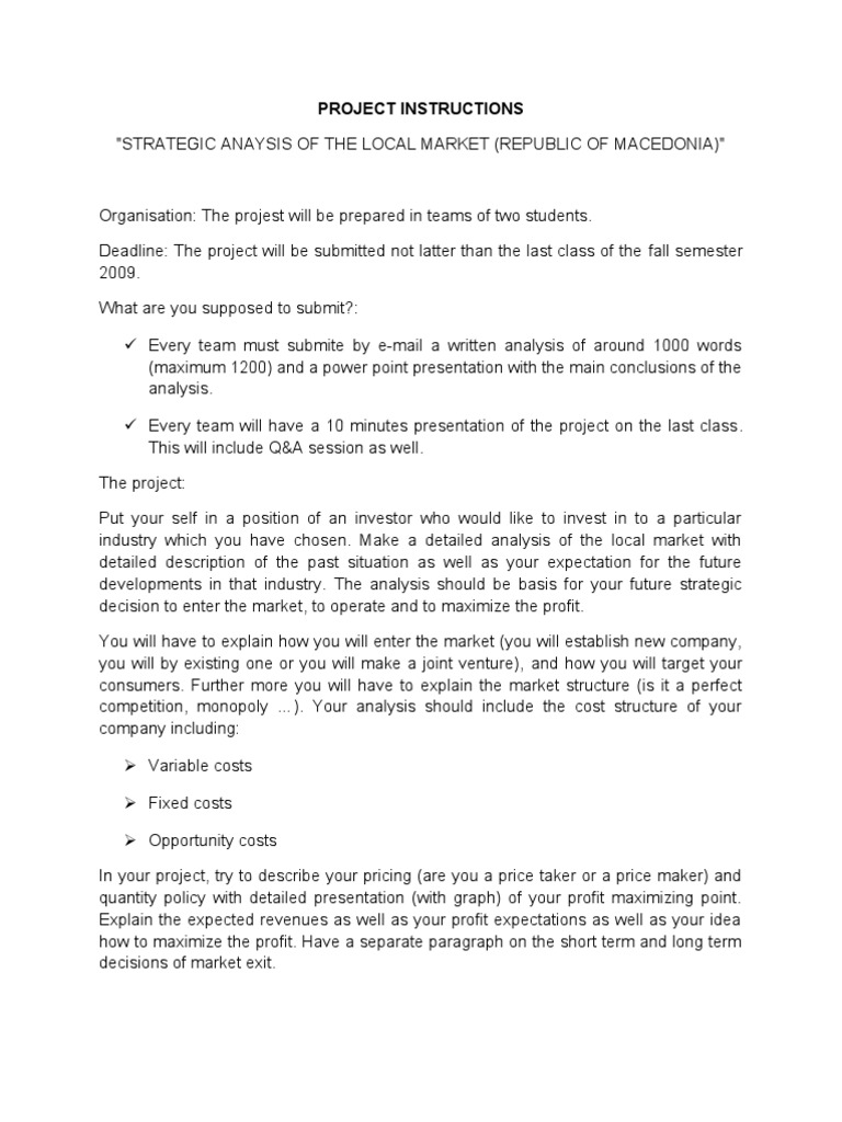 Project Instructions