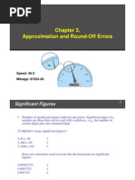 Approximation and Round-Off Errors: Speed: 48.X Mileage: 87324.4X