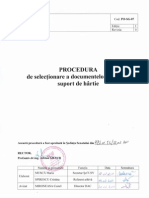 PO-SG-07 Procedura de Selectionare a Documentelor Aflate Pe Suport de Hartie