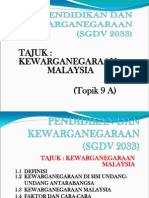 Topik 9 A Kewarganegaraan Malaysia