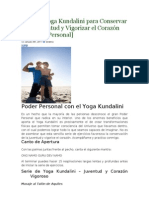 Serie de Yoga Kundalini para Conservar la Juventud y Vigorizar el Corazón