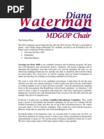 Diana Waterman MDGOP Political Plan