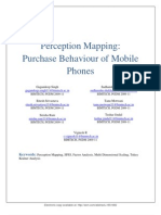 Perception Mapping: Purchase Behaviour of Mobile Phones: Gagandeep Singh Sudhanshu Shekhar
