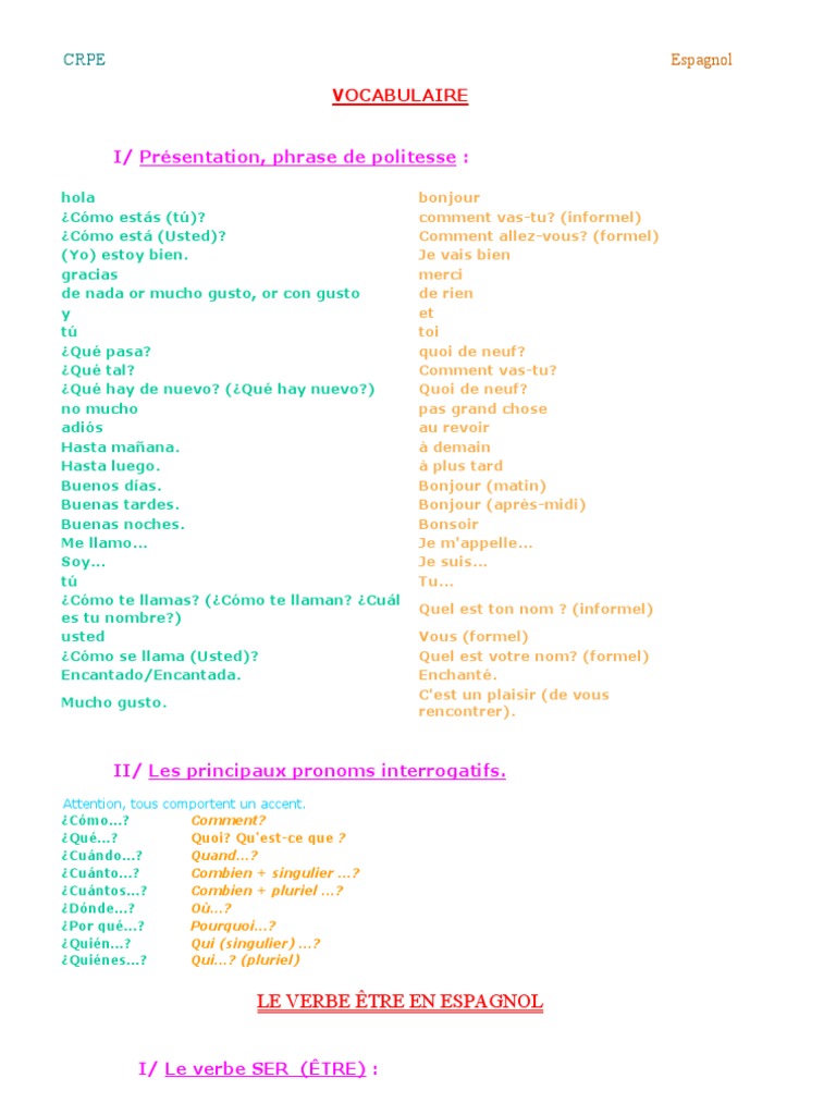 L Imparfait De L Indicatif Espagnol Rappel Espagnol | PDF | Langue espagnole | Verbe