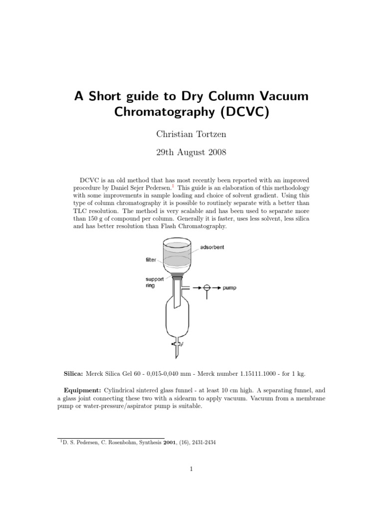 A Short Guide To Dcvc Chromatography Pdf Thin Layer Chromatography