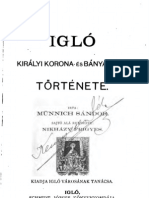 Münnich Sándor - Igló királyi korona- és bányaváros története 1896.