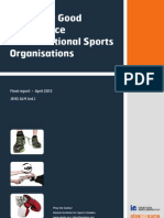 Action For Good Governance in International Sports Organisations - Final Report