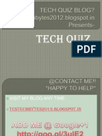 Tech Quiz Blog