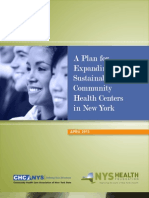 Plan for Expanding Sustainable Community Health Centers Ny April 2013