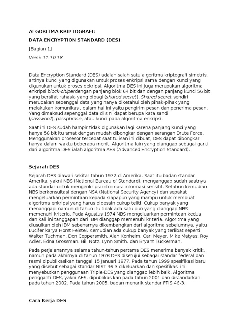 Algoritma Des | PDF