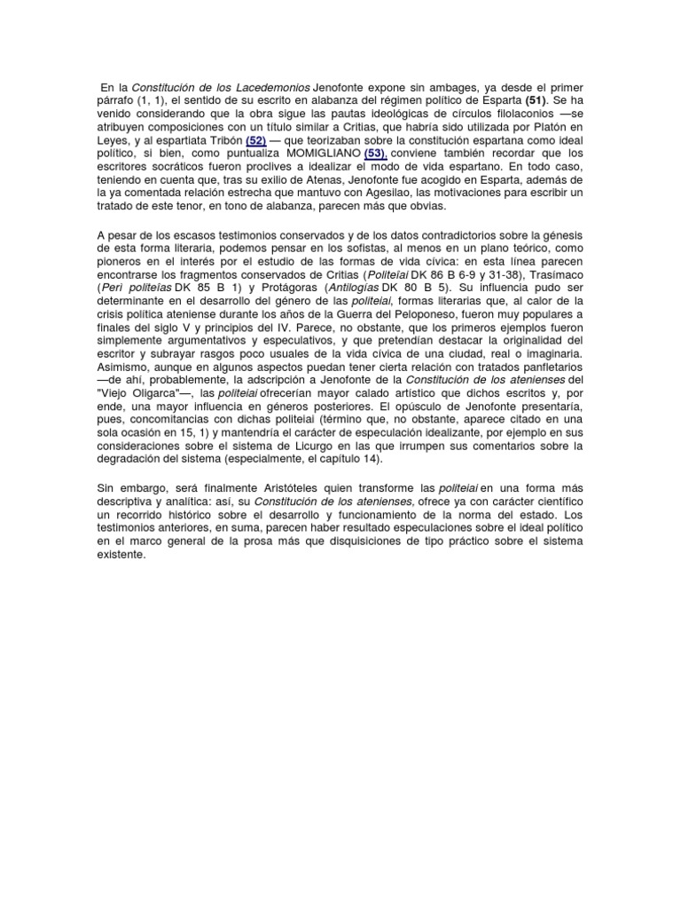 CONSTITUCION de ESPARTA Constitucion de Los Lacedemonios Esparta