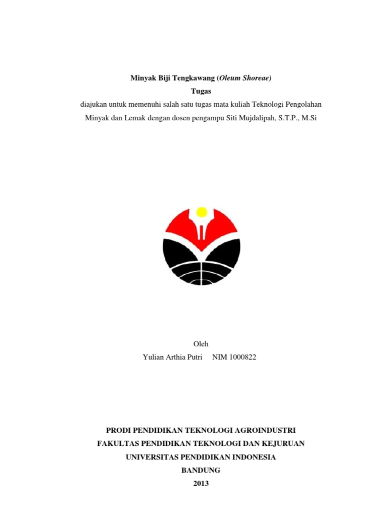 Produk Turunan Minyak Tengkawang Produk Turunan Minyak Tengkawang