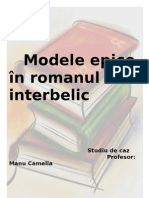 Modele Epice in Romanul Interbelic