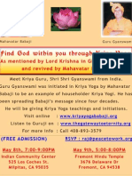Kriya Yoga Teachings and Initiations in California - Babaji's disciple Shri Shri Gyan Swami 