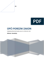 Opći Porezni Zakon (NN Br. 147-08, 18-11, 78-12)