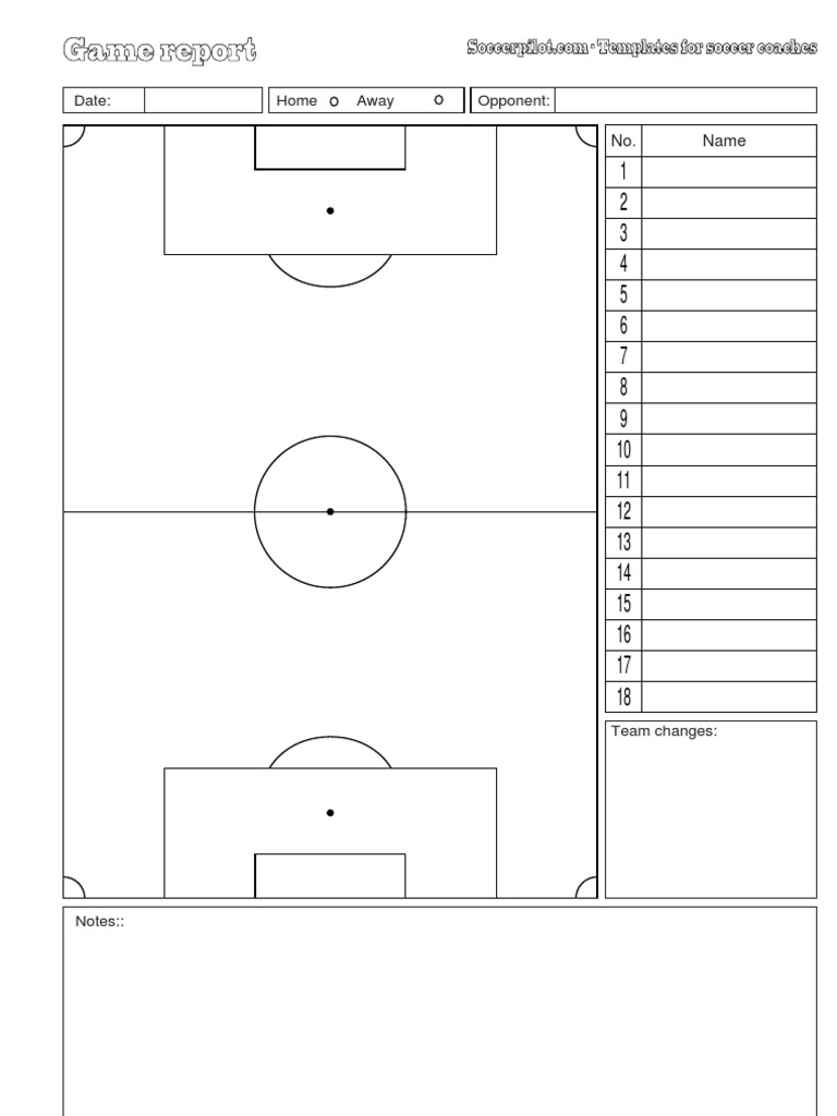 Soccer Game Report | PDF