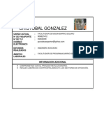 Cristobal Gonzalez: Cargo Actual #De Pasaporte #De TLF Correo Electrónico