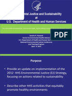 Environmental Justice and Sustainability at U.S. Department of Health and Human Services by Sandra Howard