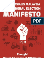 Socialist Party of Malaysia's 2013 general election manifesto