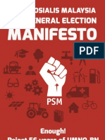 Socialist Party of Malaysia's 2013 General Election Manifesto: Enough! Reject 56 Years of UMNO-BN