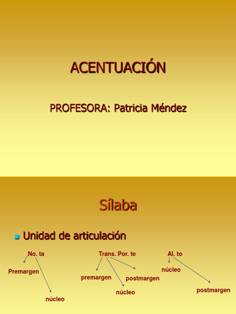 Acentuación y separación de sílabas | PDF | Sílaba | Filología