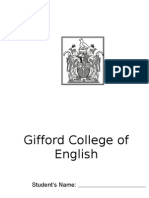 Gifford College of English: Student's Name