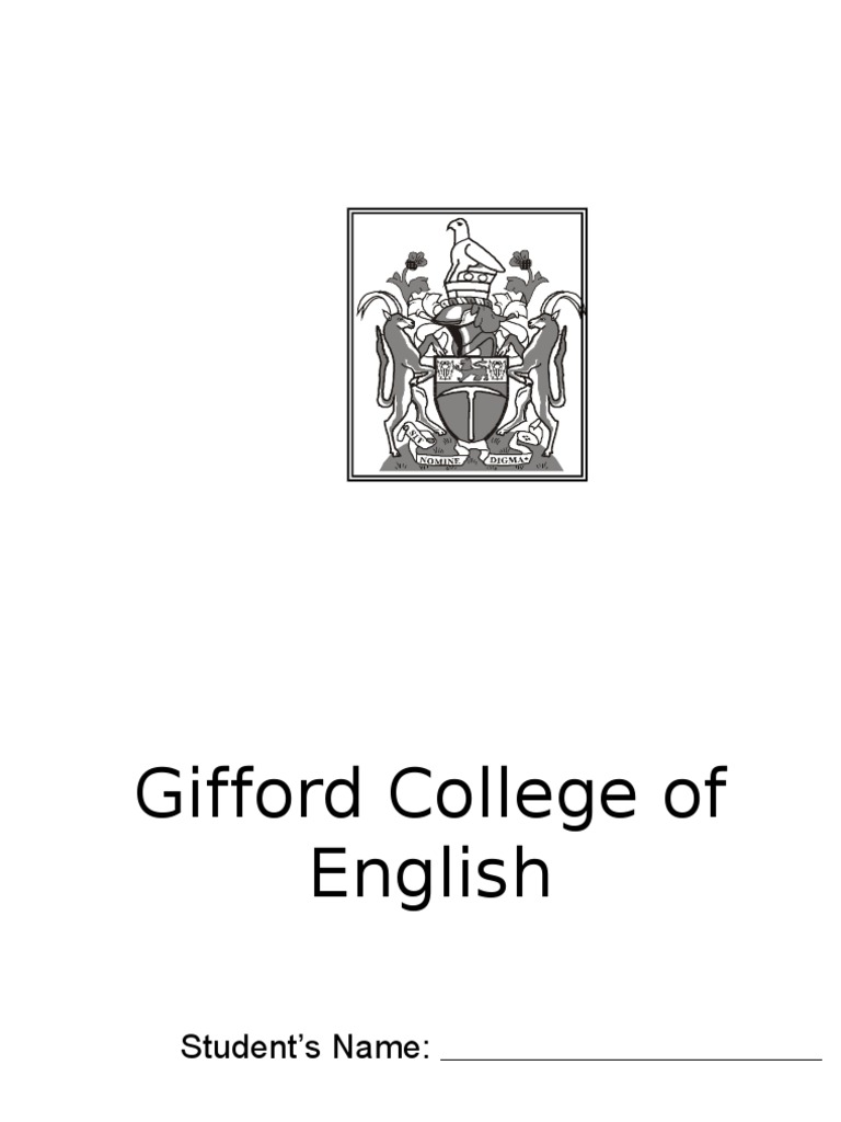 Gifford College of English Student's Name PDF Languages