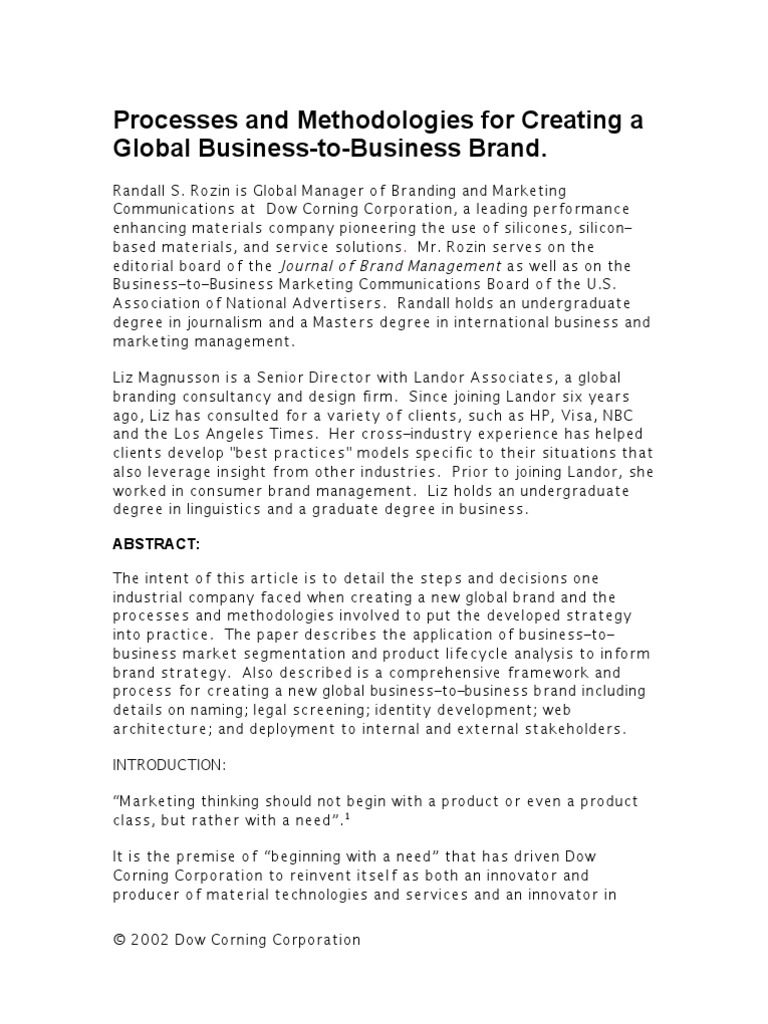 Globalb 2 Bbrand | PDF | Market Segmentation | Brand