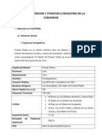 Plan de Prevencion y Atencion a Desastres en La Comunidad