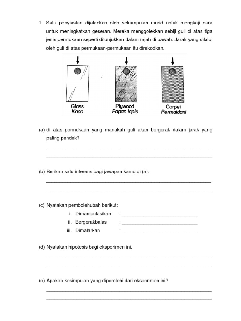 Soalan Bahagian B - Geseran 2 Tahun 6