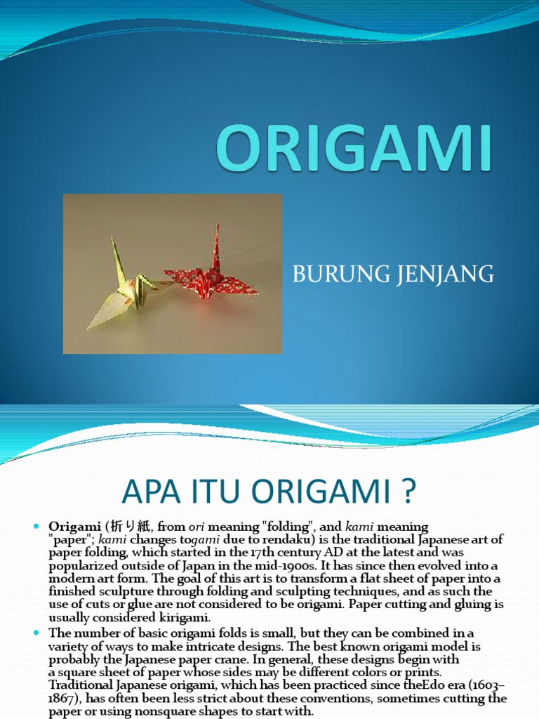 Origami | Origami | Japanese Words And Phrases