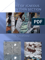 Crystals, glass and textures in rocks