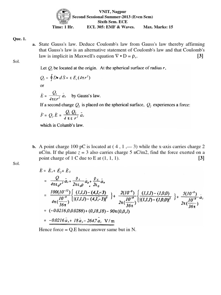 Emf Ses213 Soln
