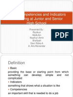 Based Competencies and Indicators of Listening at Junior