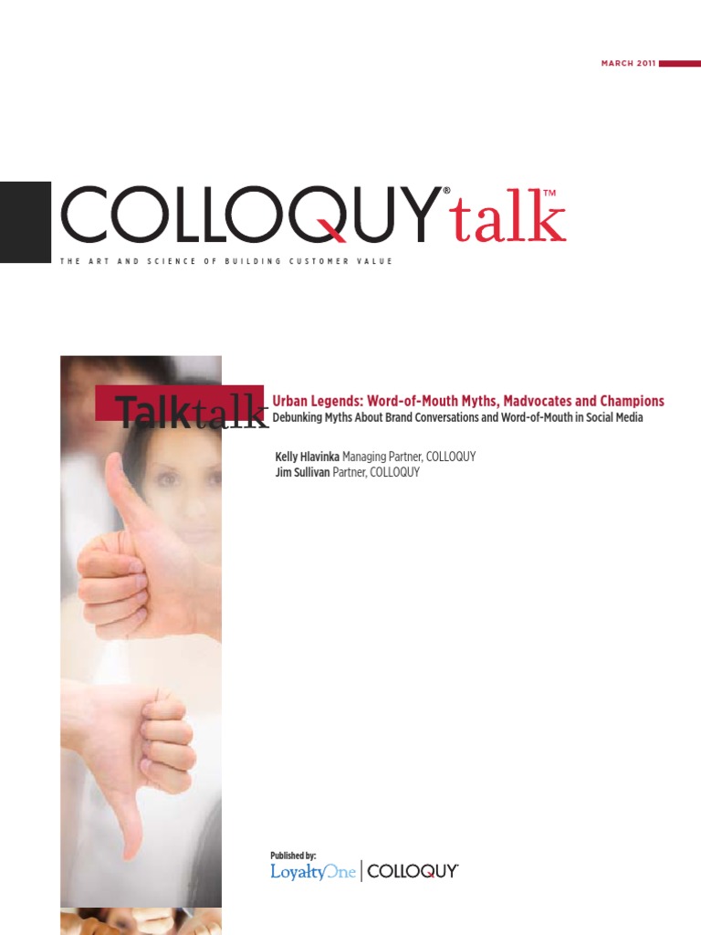COLLOQUY Talk Talk White Paper | PDF | Social Media | Popular Culture ...